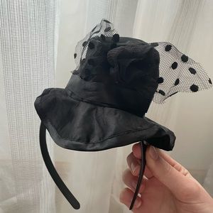 Black Halloween Small Hat Headband